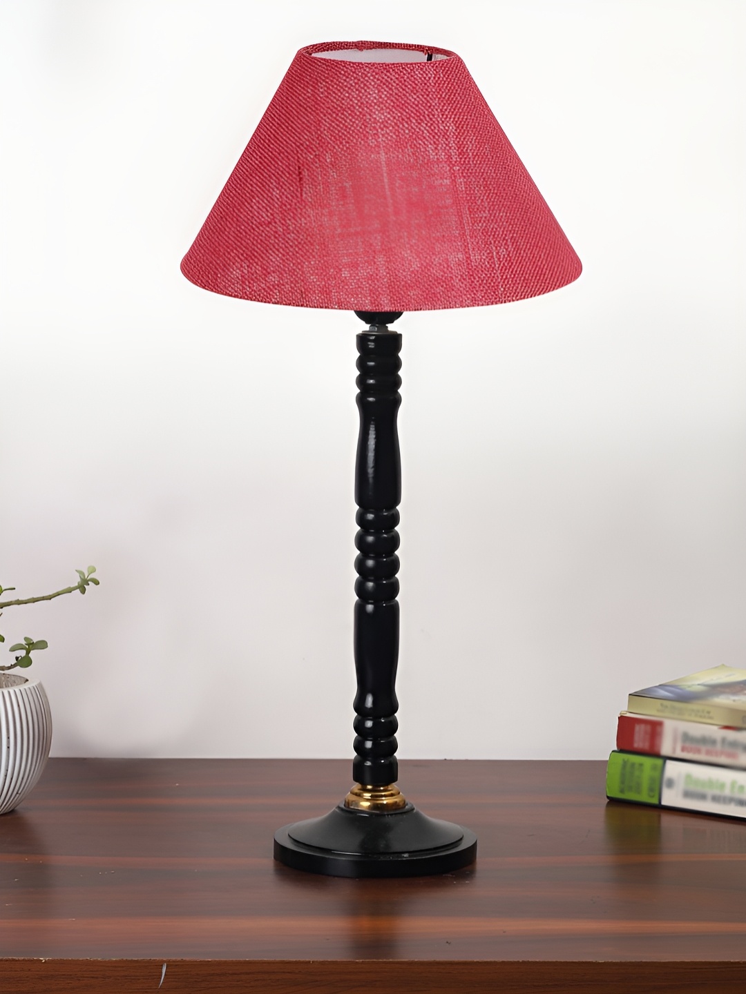 

Aura Pink Wood Traditional Abstract Shaped Table Lamp