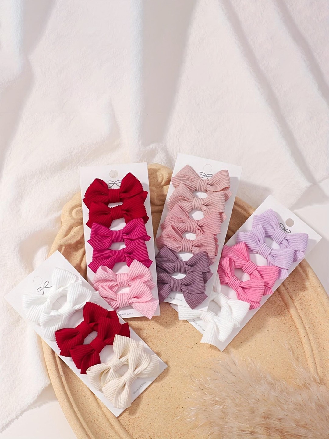 

LYTIX Girls Set Of 6 Assorted Cute Striped Butterfly Hair Clips