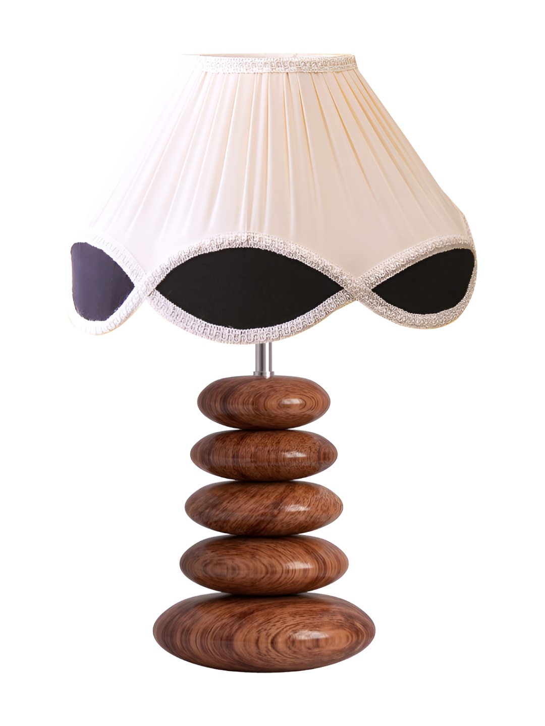 

Aura White Wood Traditional Abstract Shaped Table Lamp