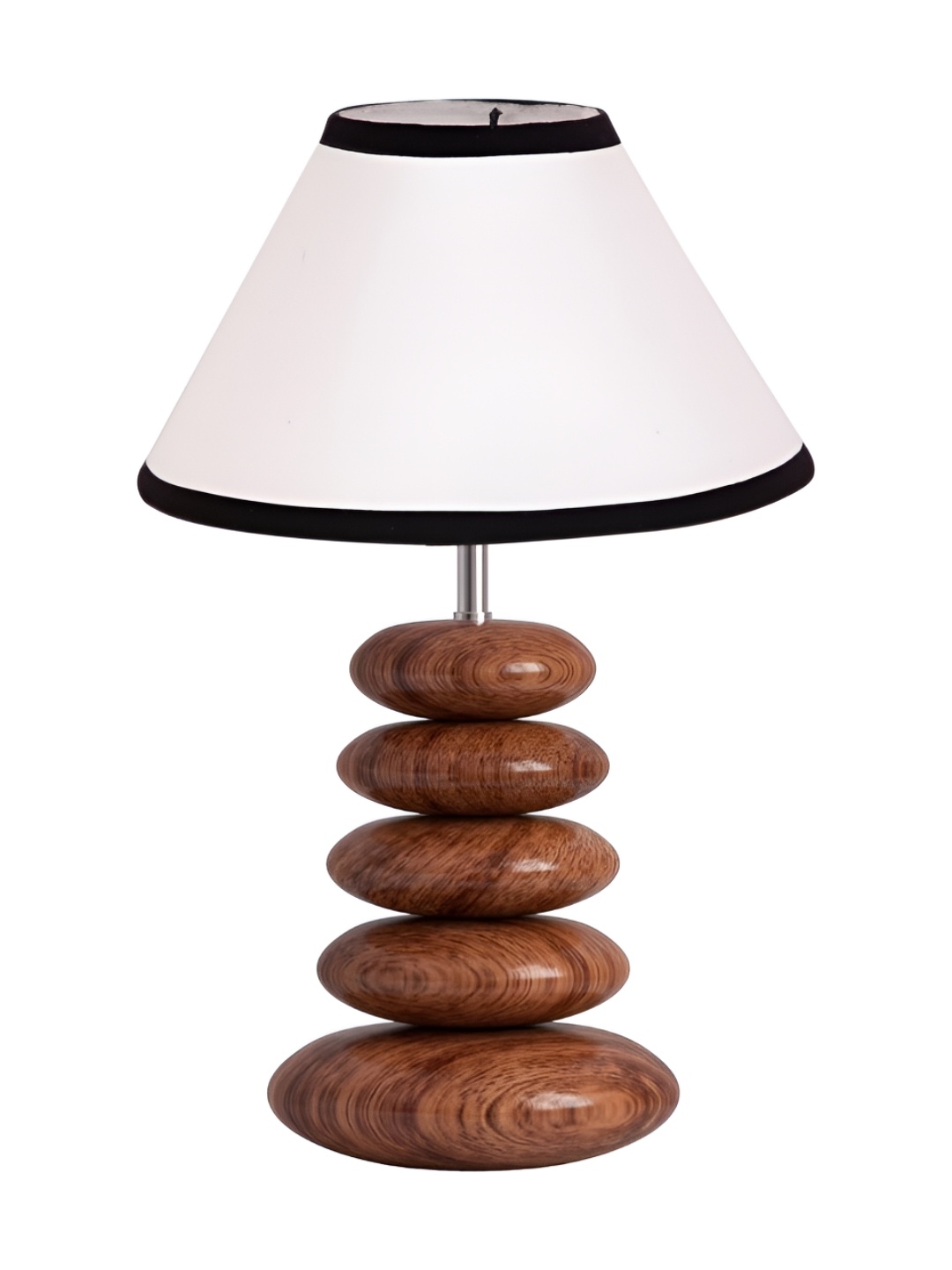 

Aura White Wood Traditional Abstract Shaped Table Lamp