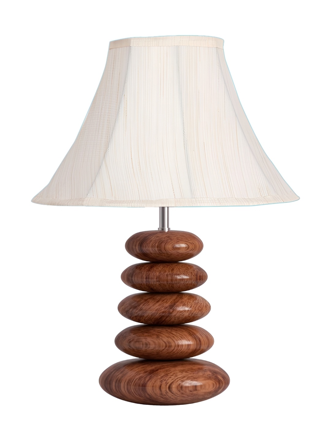 

Aura Off White Wood Traditional Abstract Shaped Table Lamp