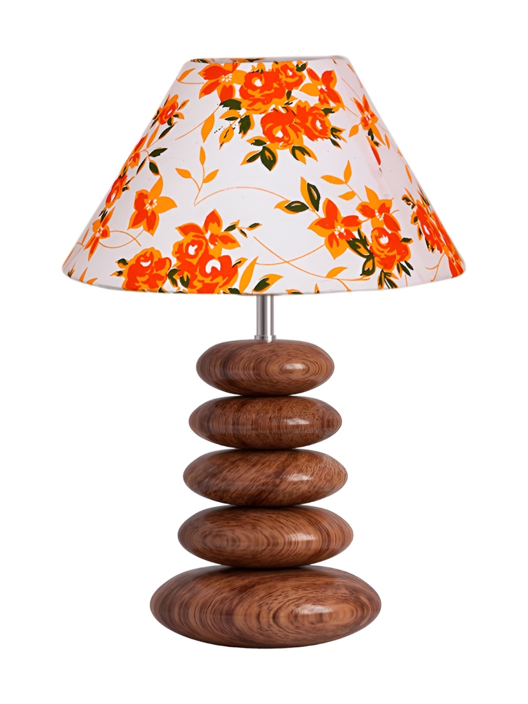 

Aura Multicoloured Wood Traditional Abstract Shaped Table Lamp, White