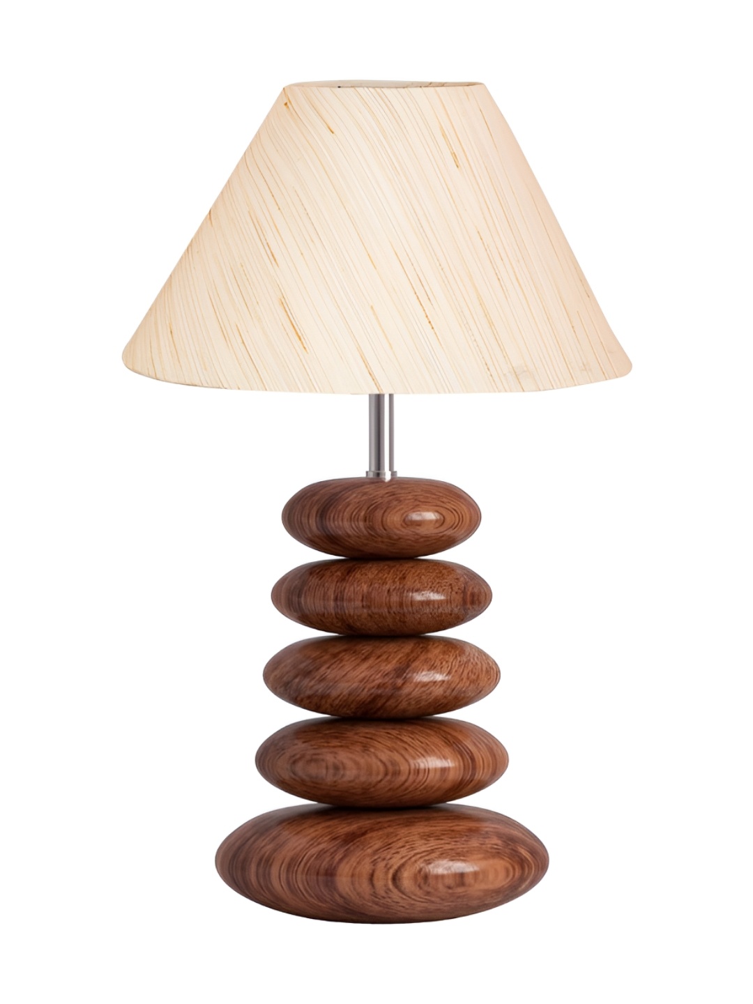 

Aura Off White Wood Traditional Abstract Shaped Table Lamp