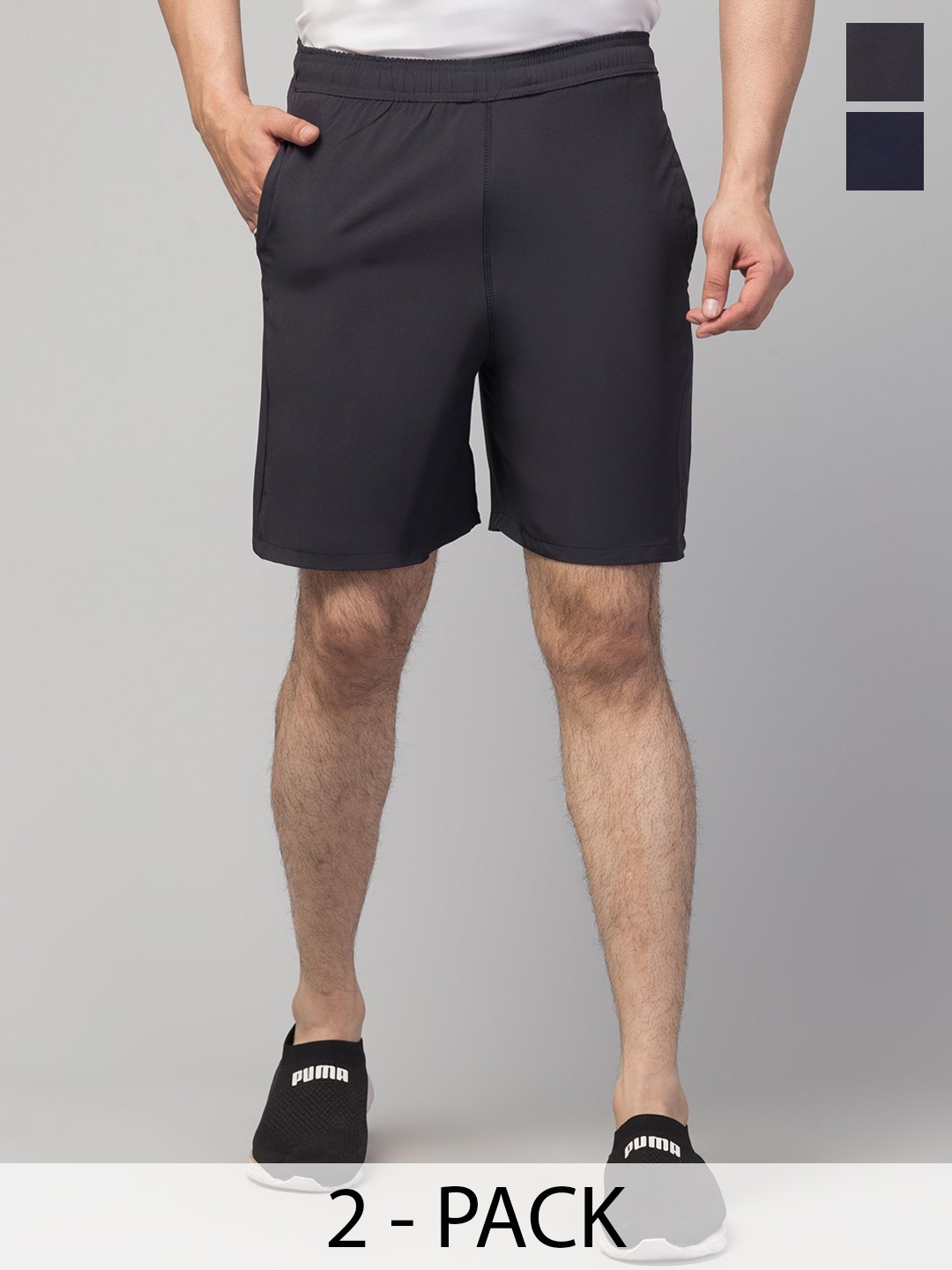 

HIRRUX Men Running Sports Shorts, Navy blue