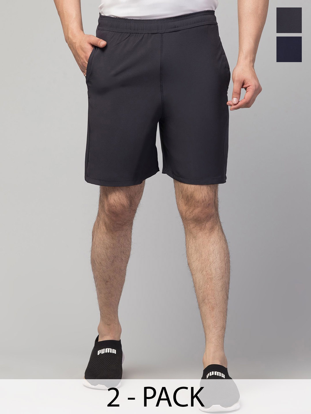 

Apraa & Parma Men Running Sports Shorts, Grey