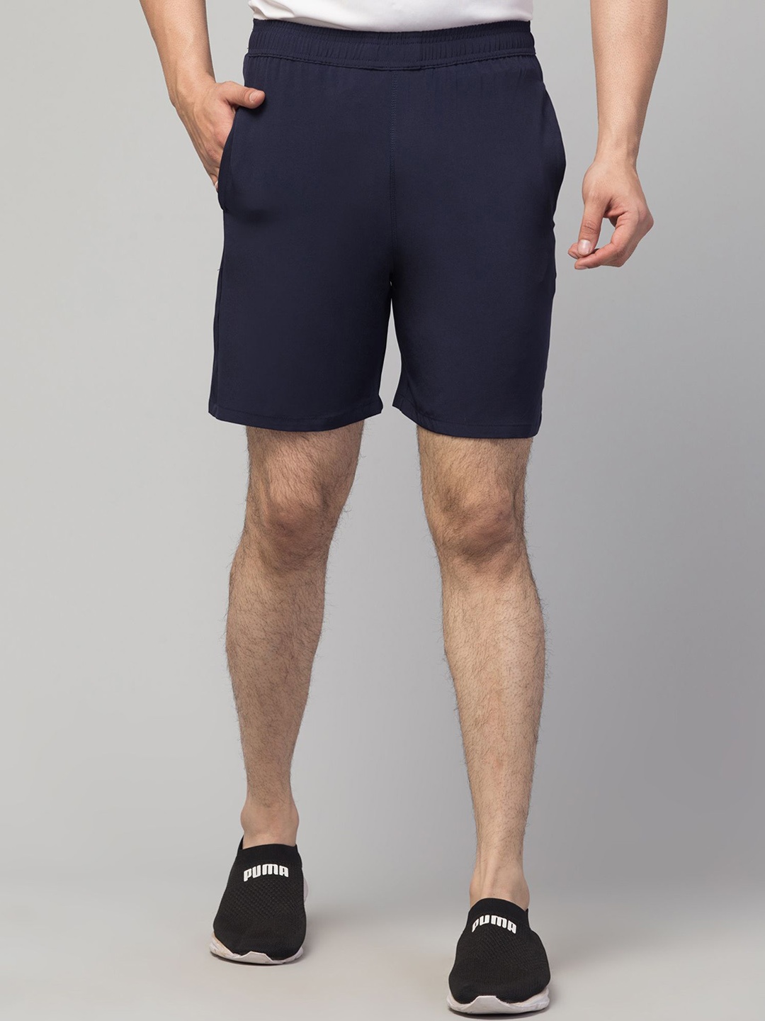 Apraa & Parma Men Running Sports Shorts, Navy blue