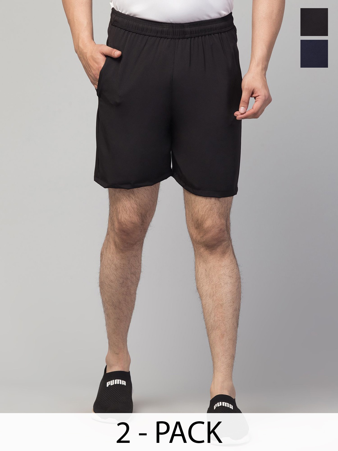 

Apraa & Parma Men Running Sports Shorts, Black