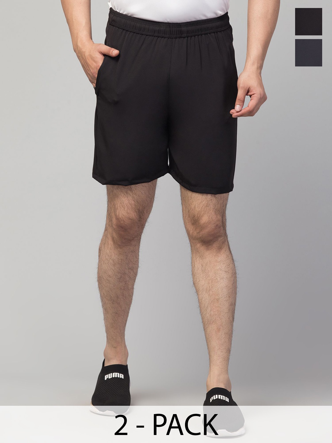 

Apraa & Parma Men Running Sports Shorts, Black