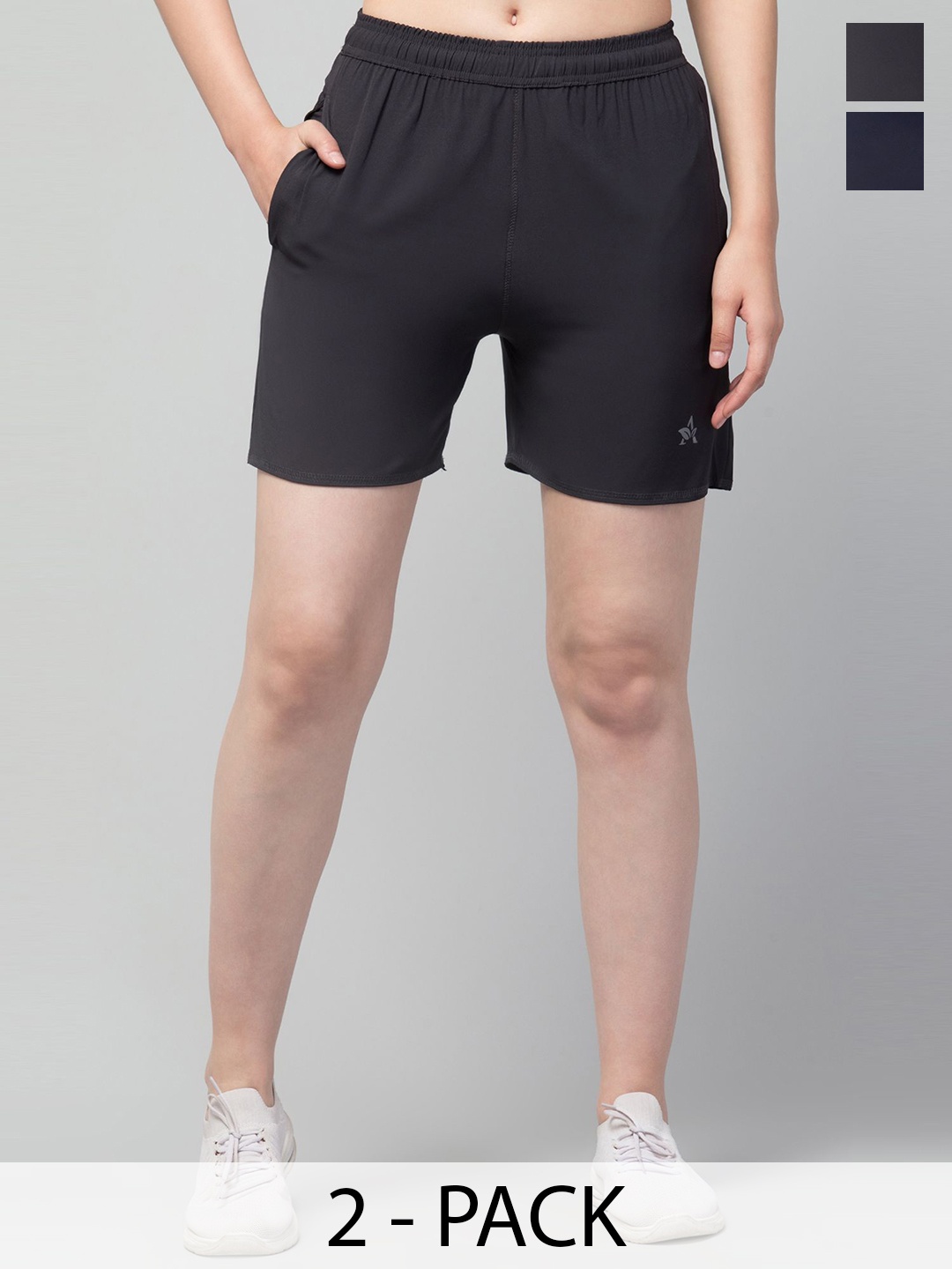 

Apraa & Parma Women Running Sports Shorts, Grey