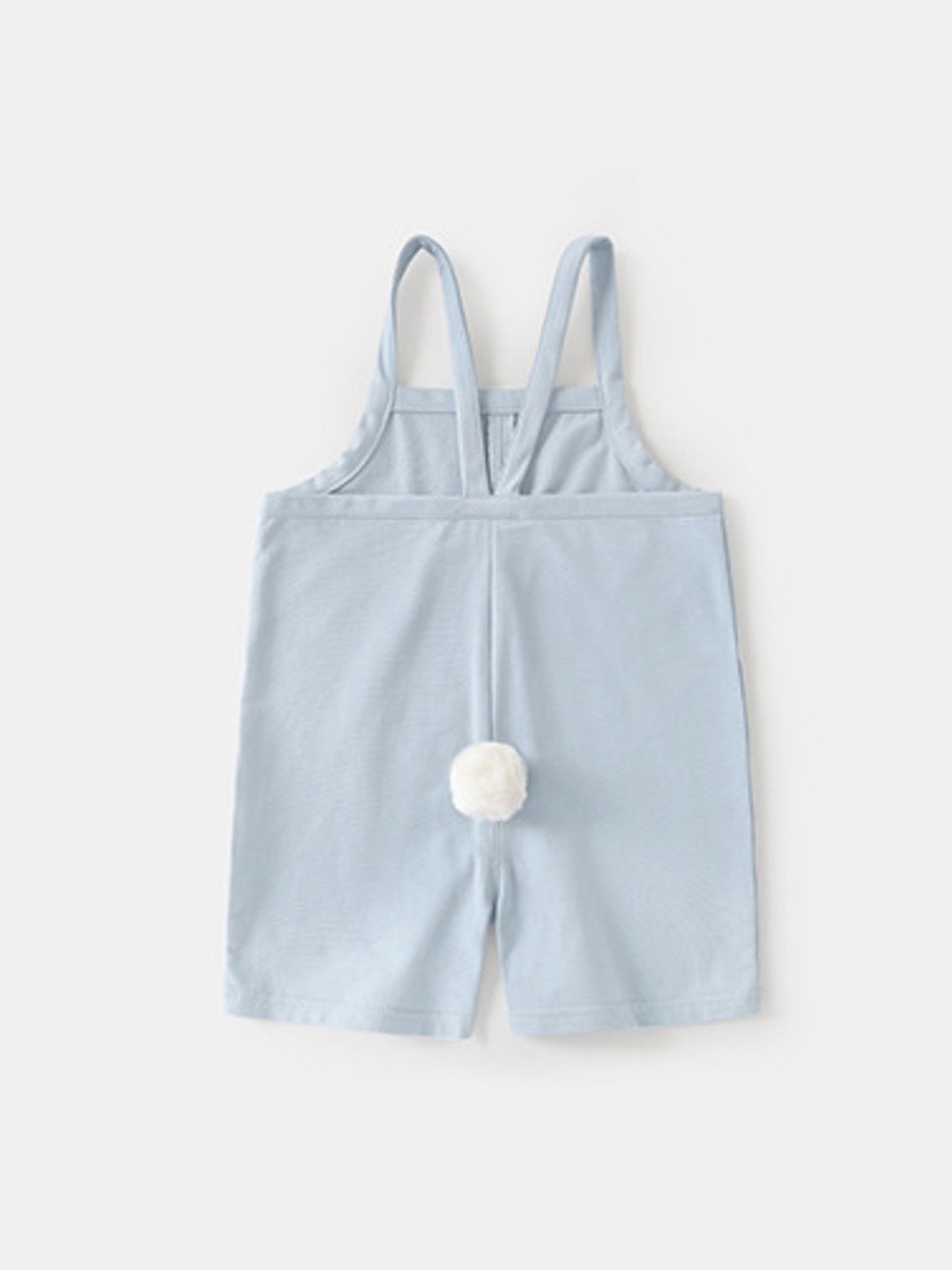 

LULU & SKY Infant Girls Square Neck Dungaree, Blue