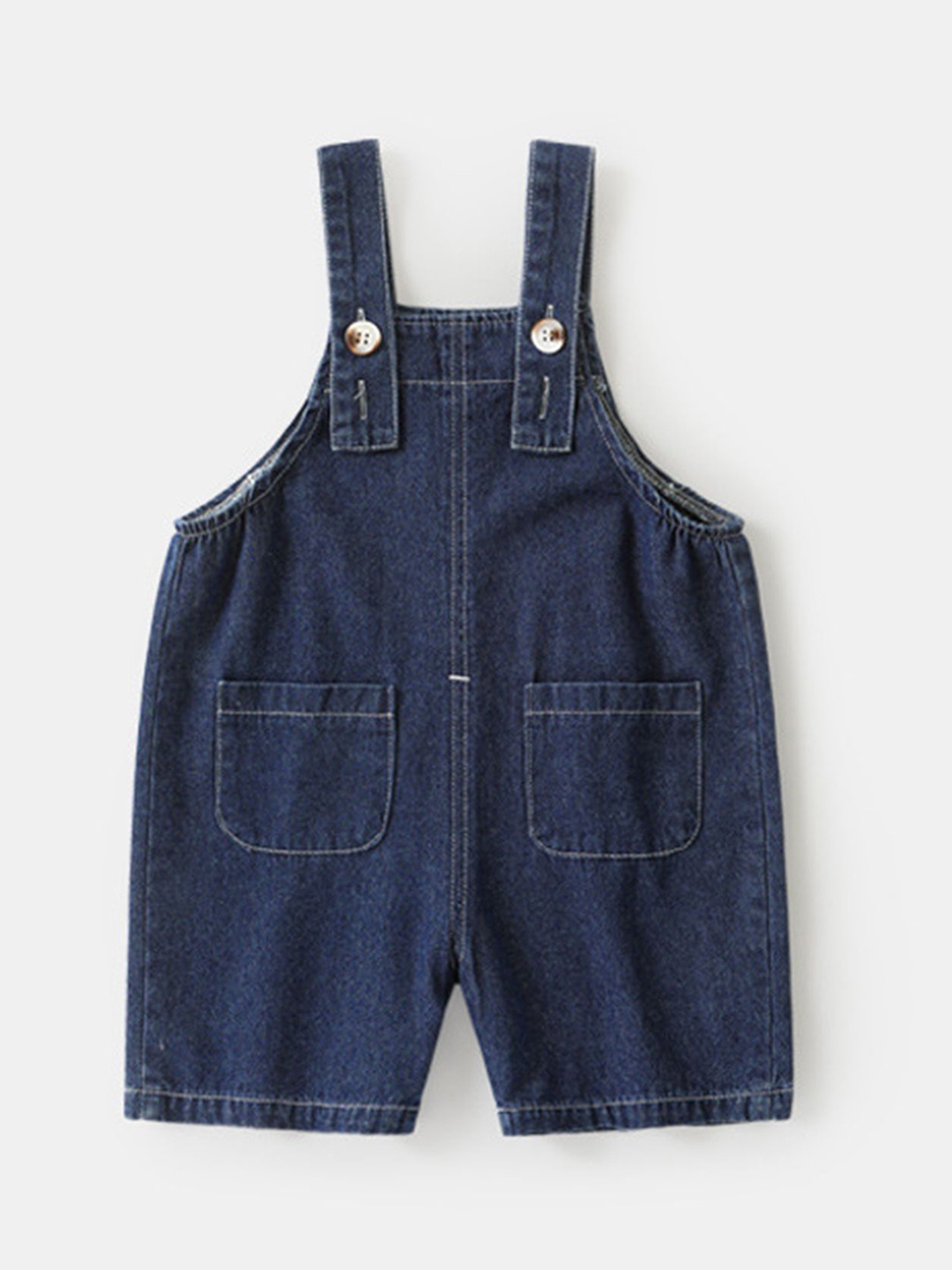 

LULU & SKY Infant Girls Ankle Length Dungaree, Navy blue