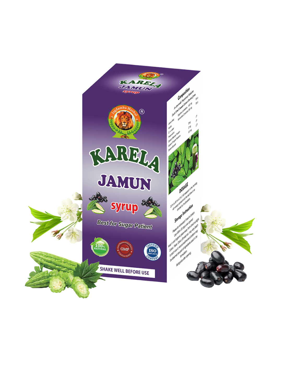 

Jagdamba Herbal Ayurvedic Karela Jamun Syrup - 1 l, Brown
