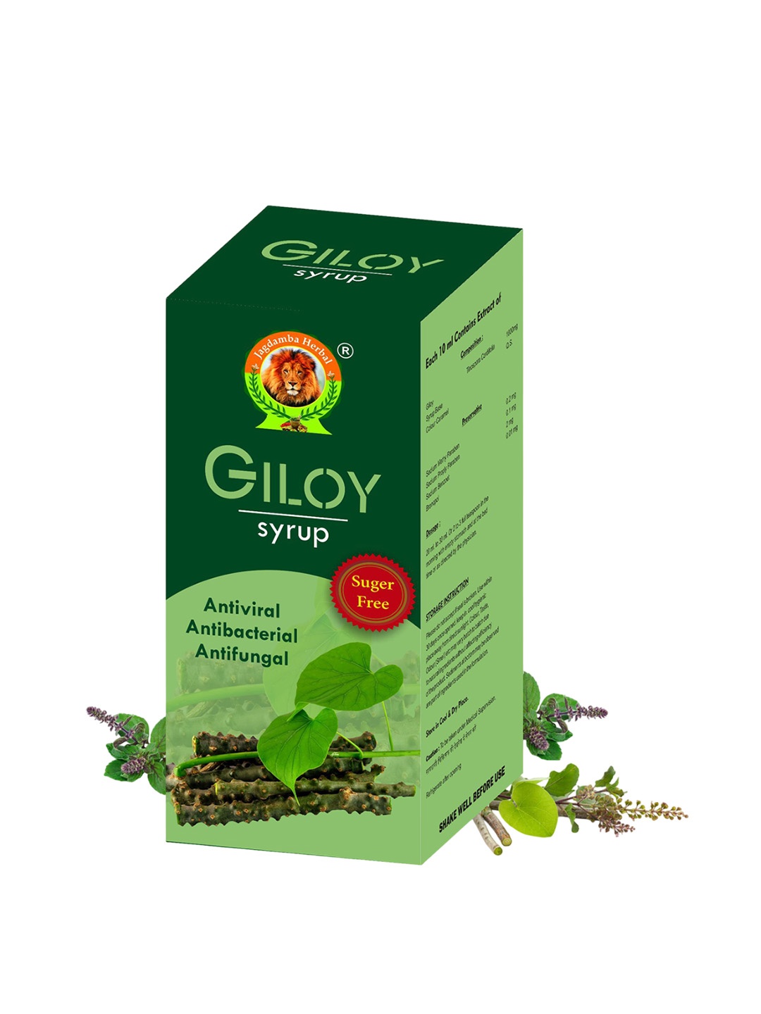 

Jagdamba Herbal Ayurvedic Giloy Syrup - 500 ml, Brown