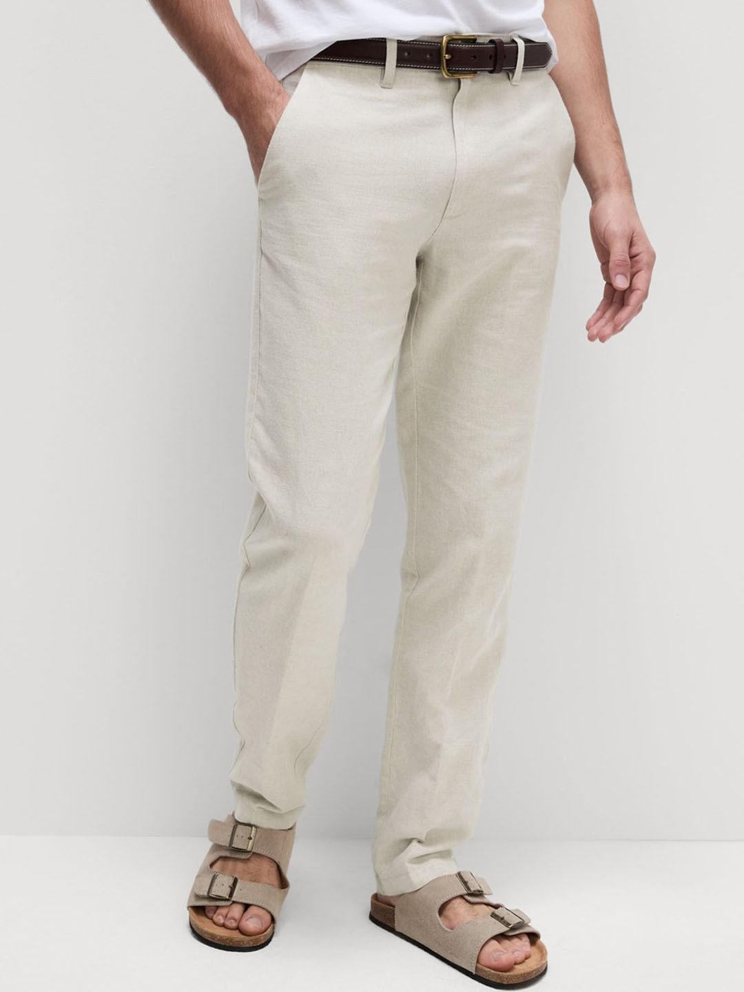 

Marks & Spencer Men High-Rise Trousers, Multi