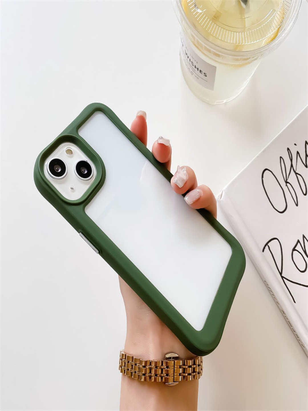 

Luxury KaseAcrylic Transparent Shock Proof Armor iPhone 14 Plus Back Case