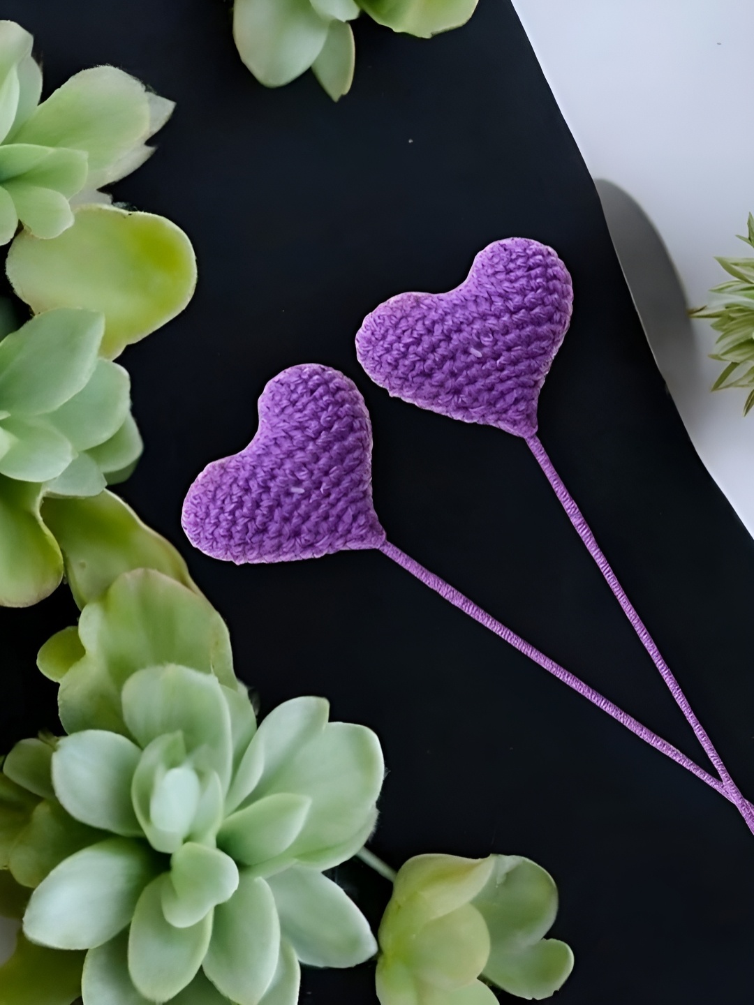 

eCraftIndia Purple 2 Pieces Heart Shaped Love Sticks