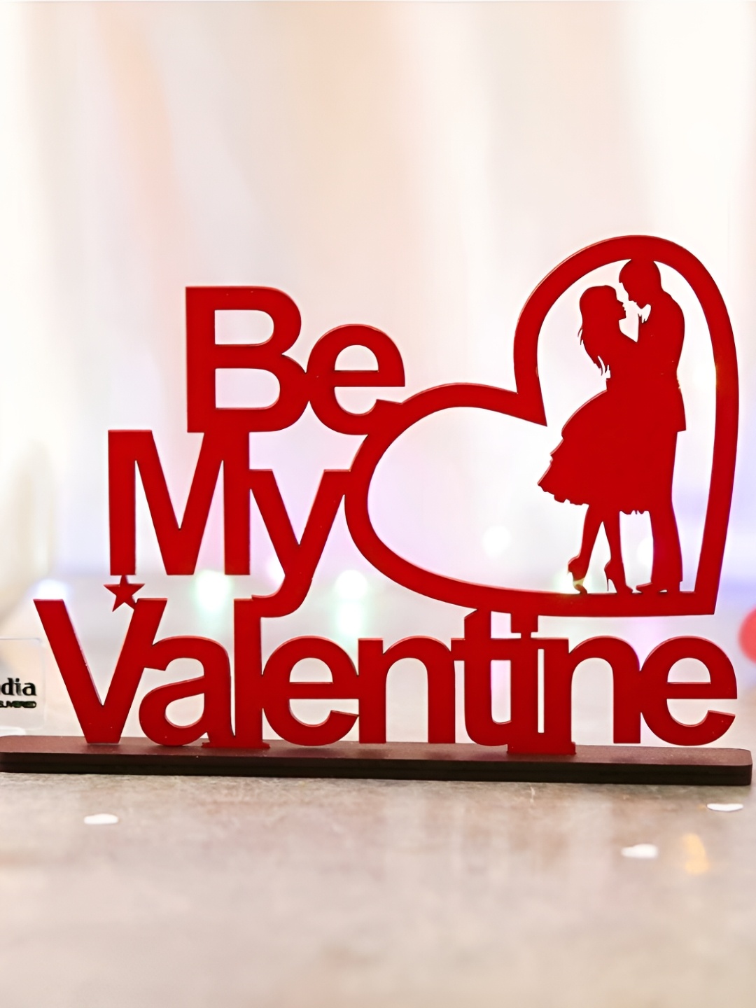 

eCraftIndia Red Wooded Valentine Couple Showpiece