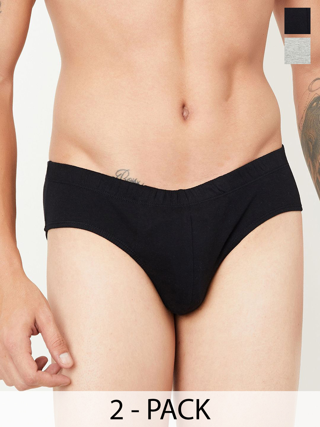 

max Pack Of 2 Basic Briefs 1000014015378, Black