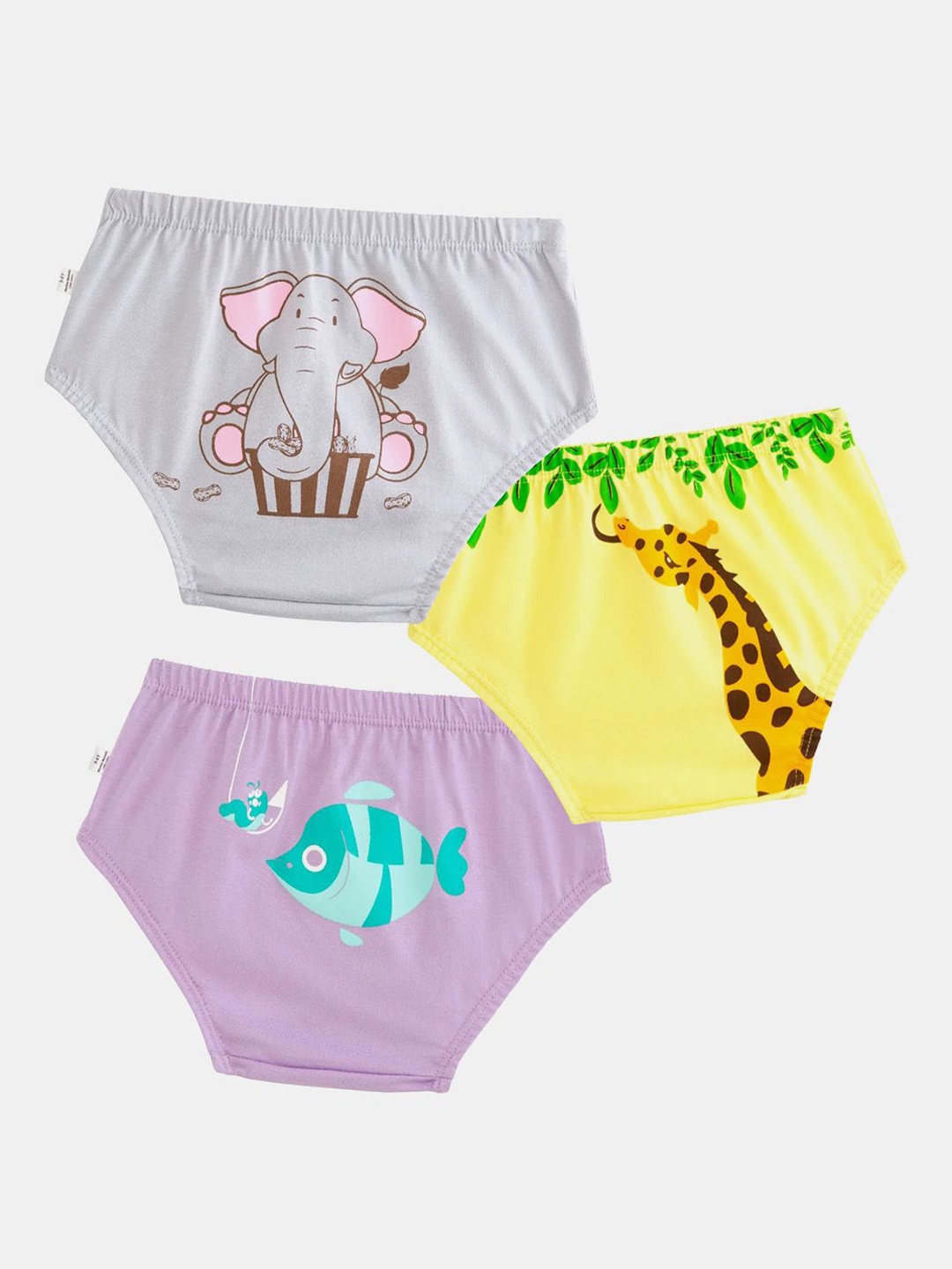 

You Got Plan B Pack Of 3 Printed Cotton Basic Briefs UB-Lunchtime: 6-8, Purple