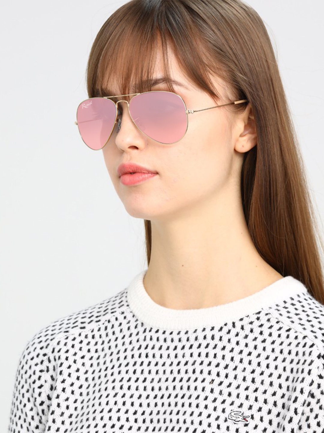 

RESIST EYEWEAR Unisex Aviator Sunglasses with UV Protected Lens, Pink