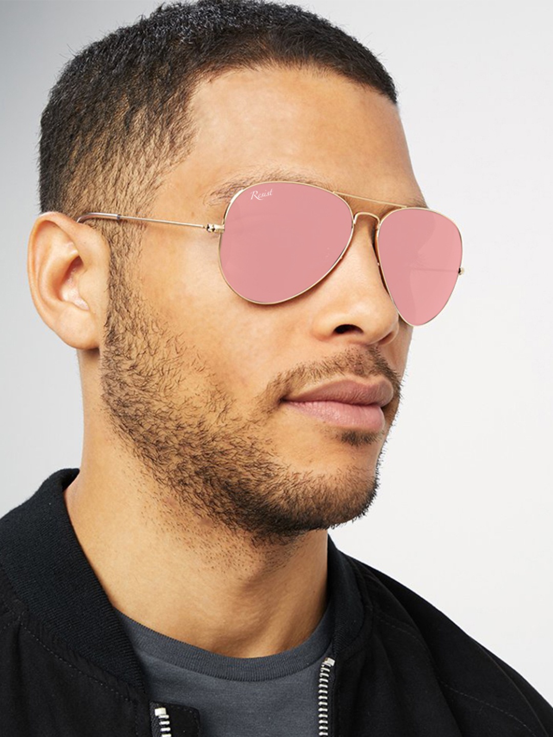 

RESIST EYEWEAR Unisex Aviator Sunglasses with UV Protected Lens, Pink