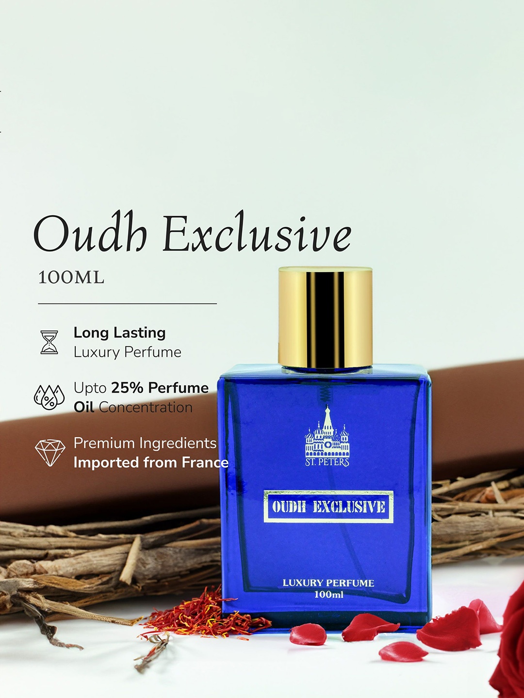 

OLGA PERFUMES Oud Exclusive Premium Long-Lasting Perfume - 100 ml, Blue