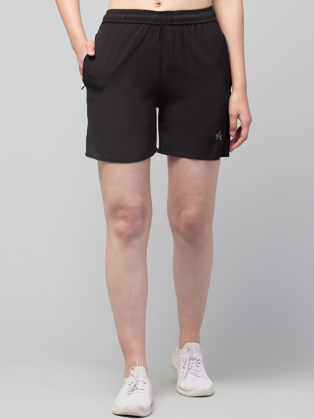 DRAXSTAR Women Running Sports Shorts, Black