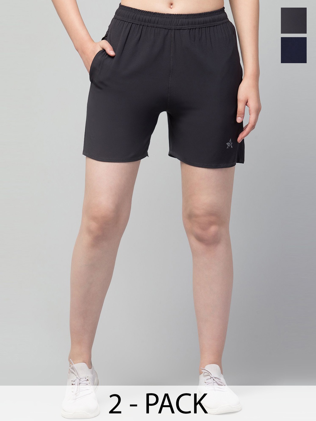 

DRAXSTAR Women Running Sports Shorts, Black