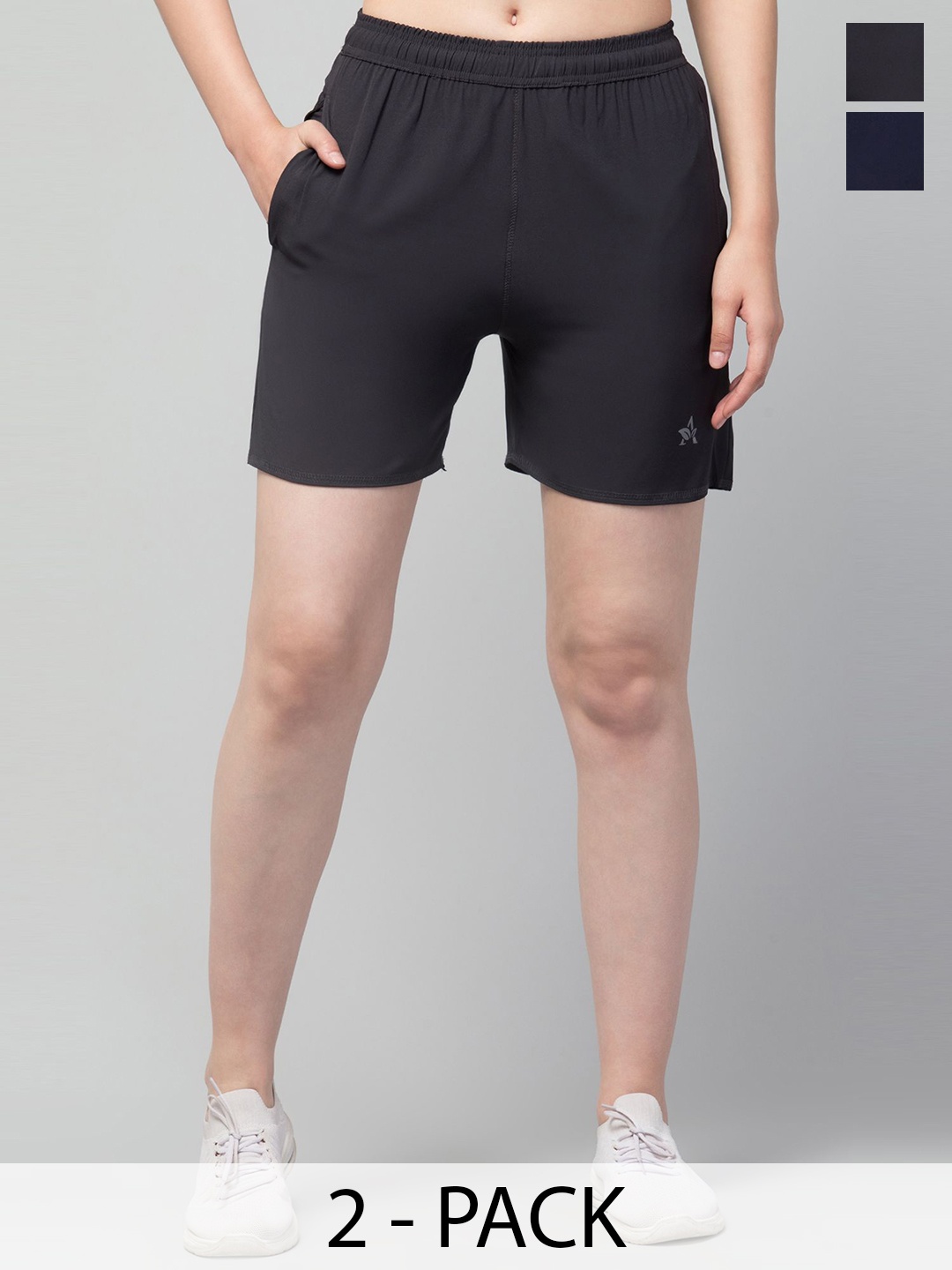 

DRAXSTAR Women Running Sports Shorts, Grey