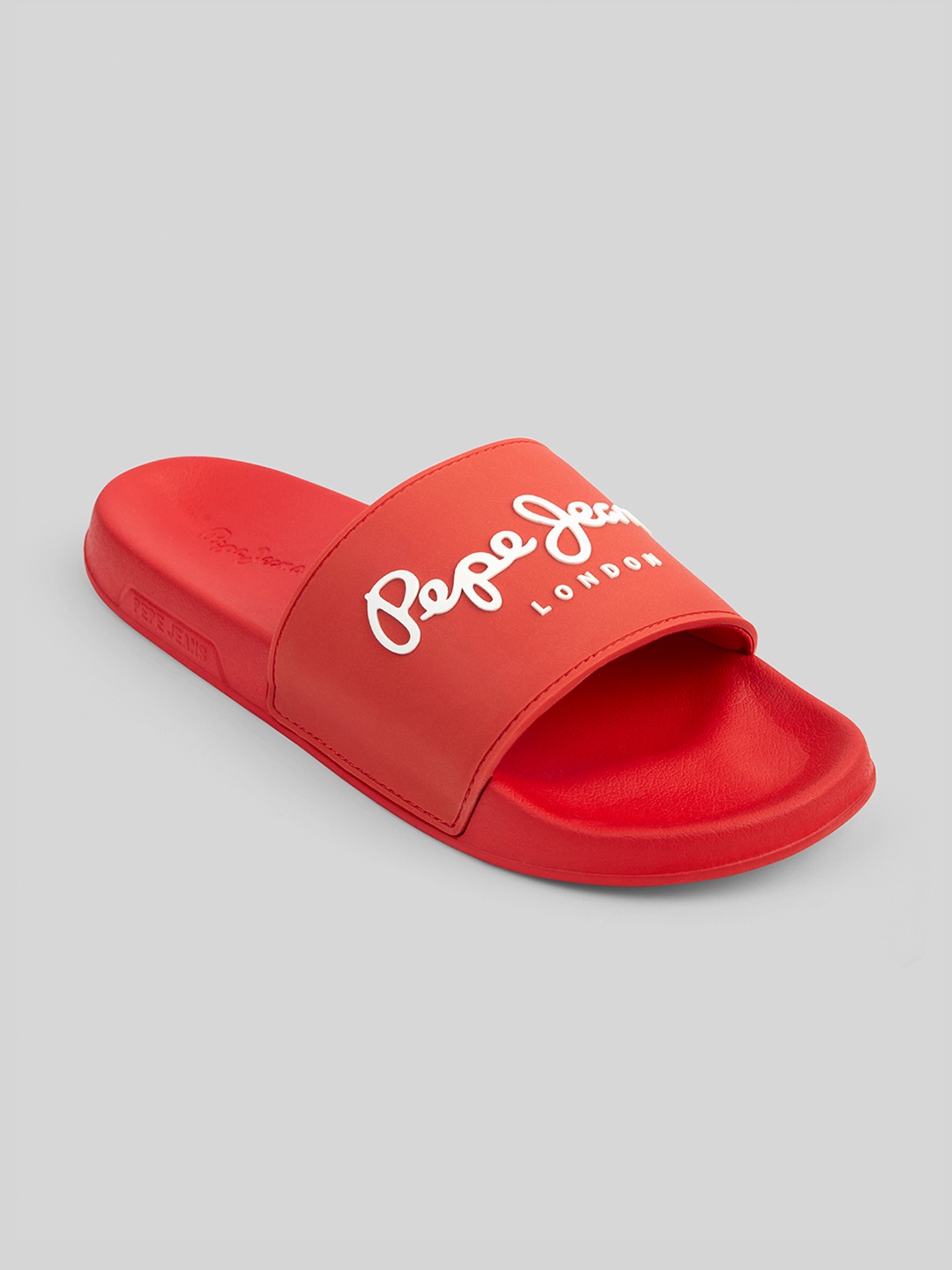 

Pepe Jeans Men Printed Sliders, Red