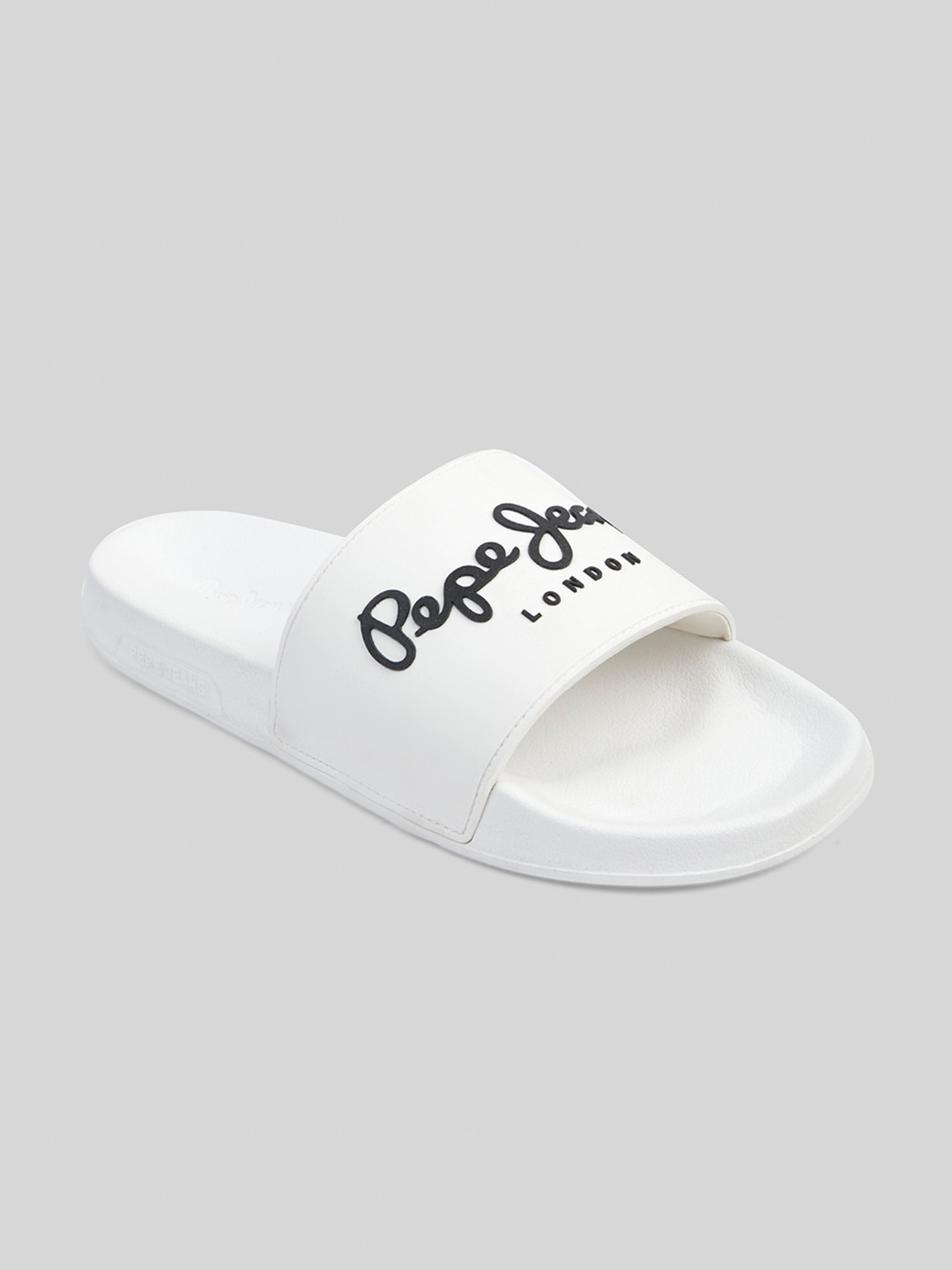 

Pepe Jeans Men Printed Sliders, White