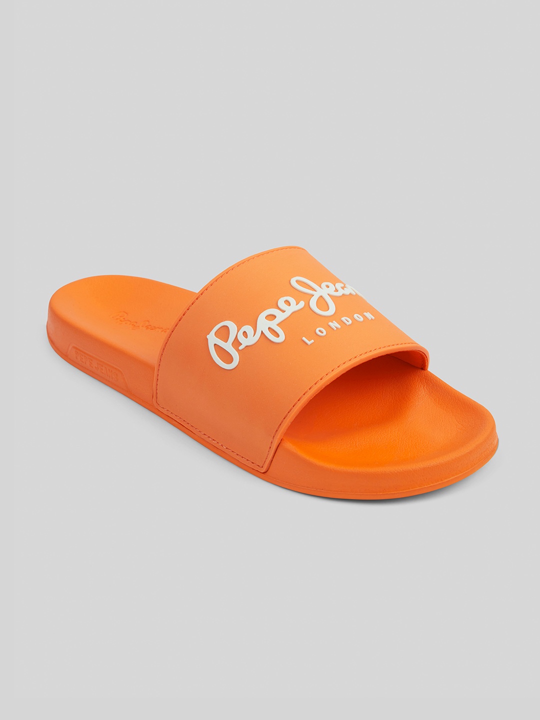 

Pepe Jeans Men Printed Sliders, Orange