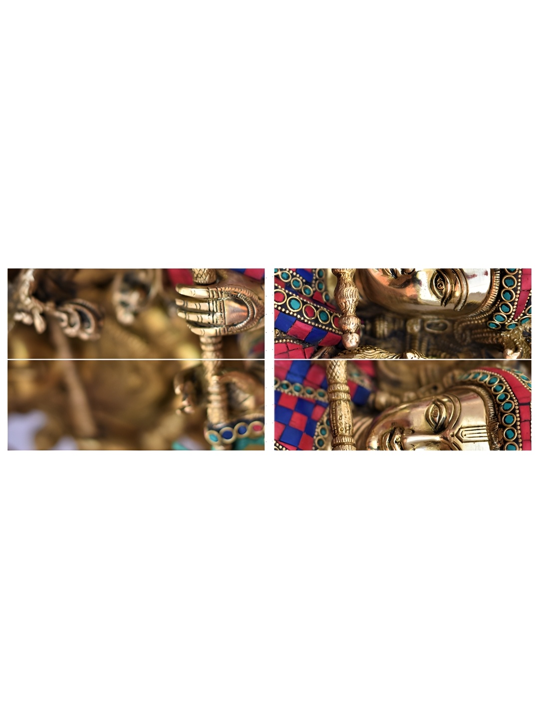 

Inephos Brown & Red 4 Pieces Religious Printed Canvas Wall Art