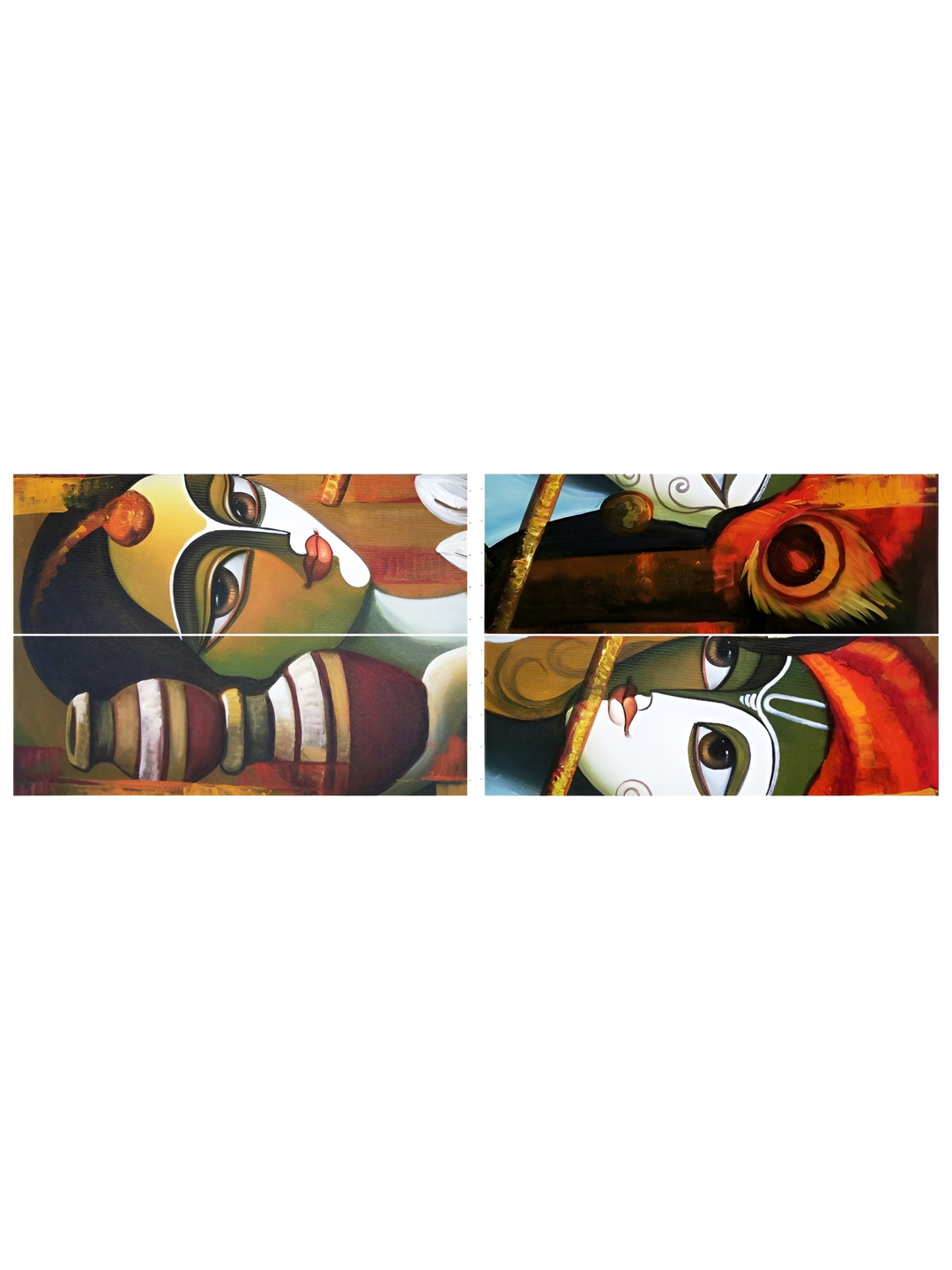 

Inephos Multicoloured Canvas Wall Paintings, Red