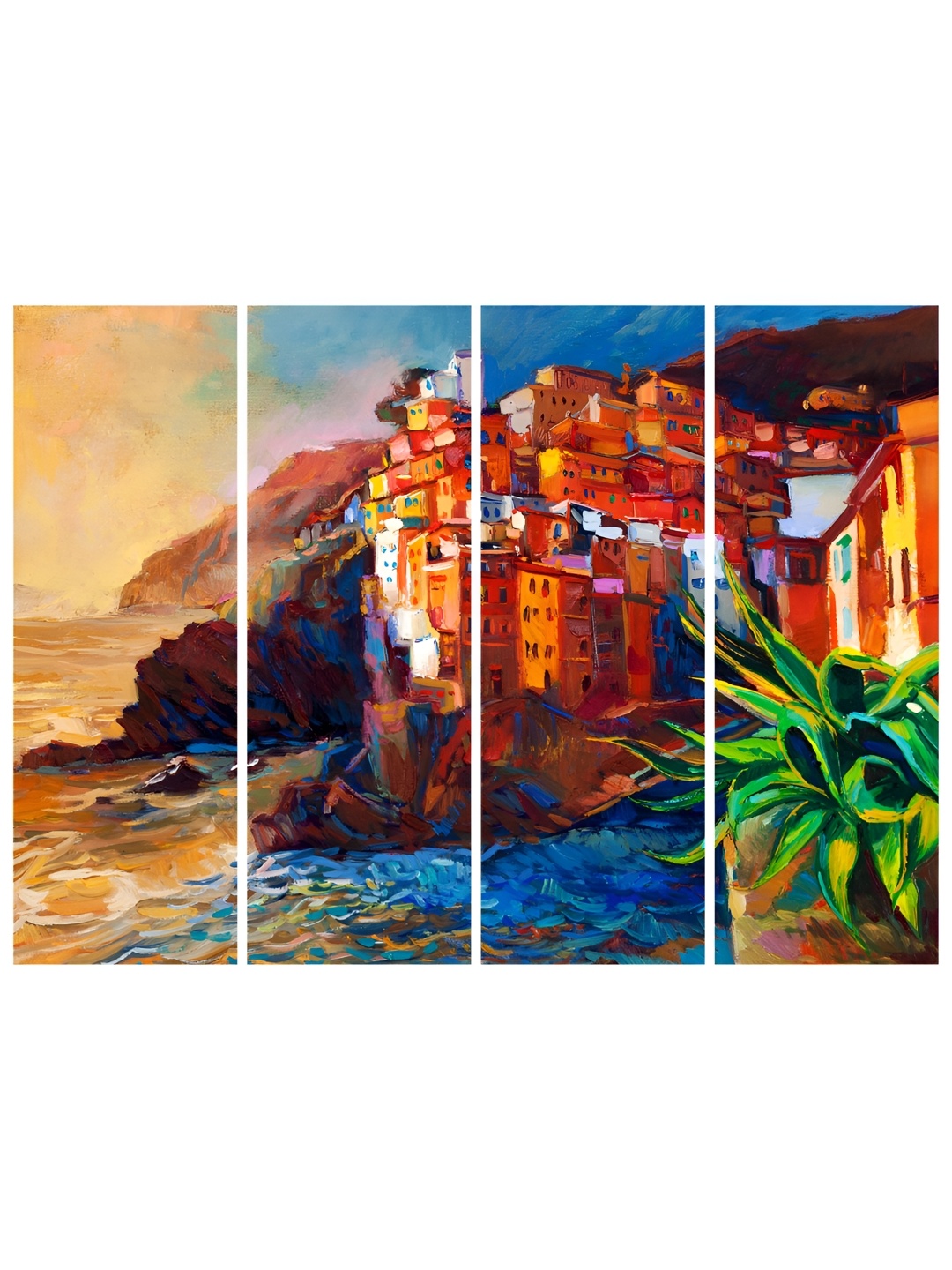 

Inephos Green & Blue 4 Pieces Other Printed Vinyl Other Wall Art
