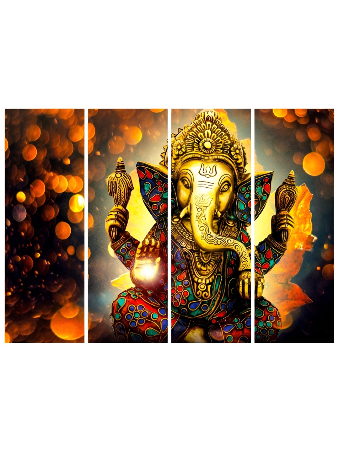 

Inephos Brown & Red 1 Piece Canvas Religious Wall Paintings