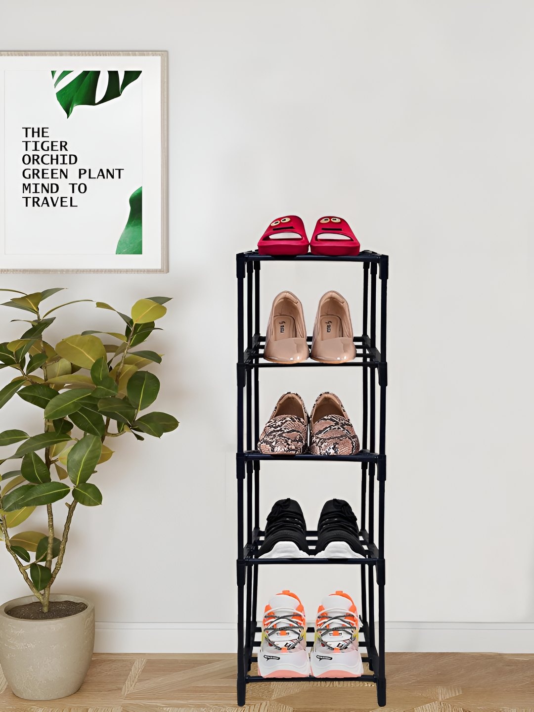 

Urban Choice Black 5 Drawers Shoe Rack