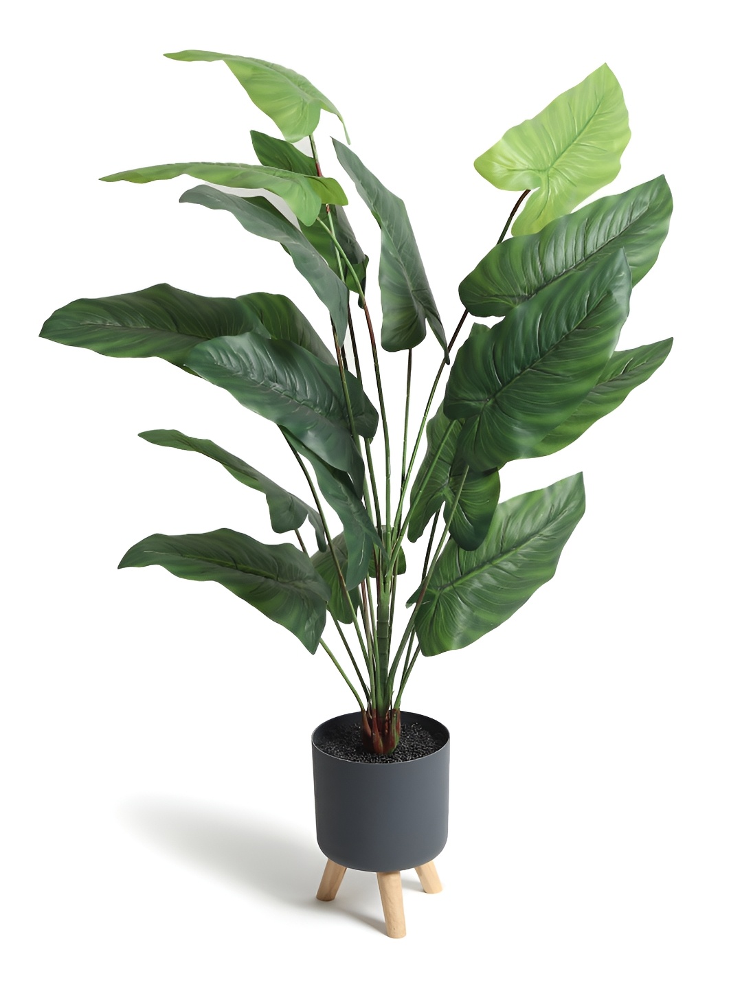 

HABERE INDIA Green & Black Philodendron Artificial Plant With Pot