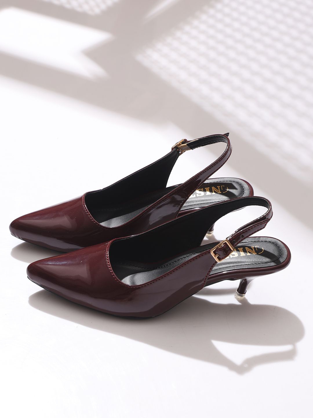 

GNIST Kitten Pumps, Burgundy