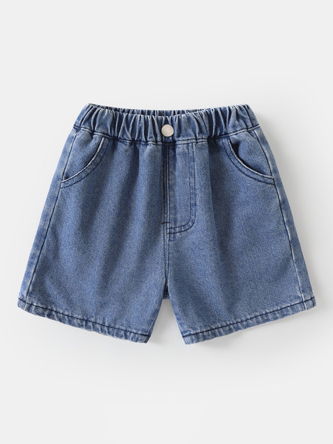 

LULU & SKY Girls High-Rise Denim Shorts, Blue