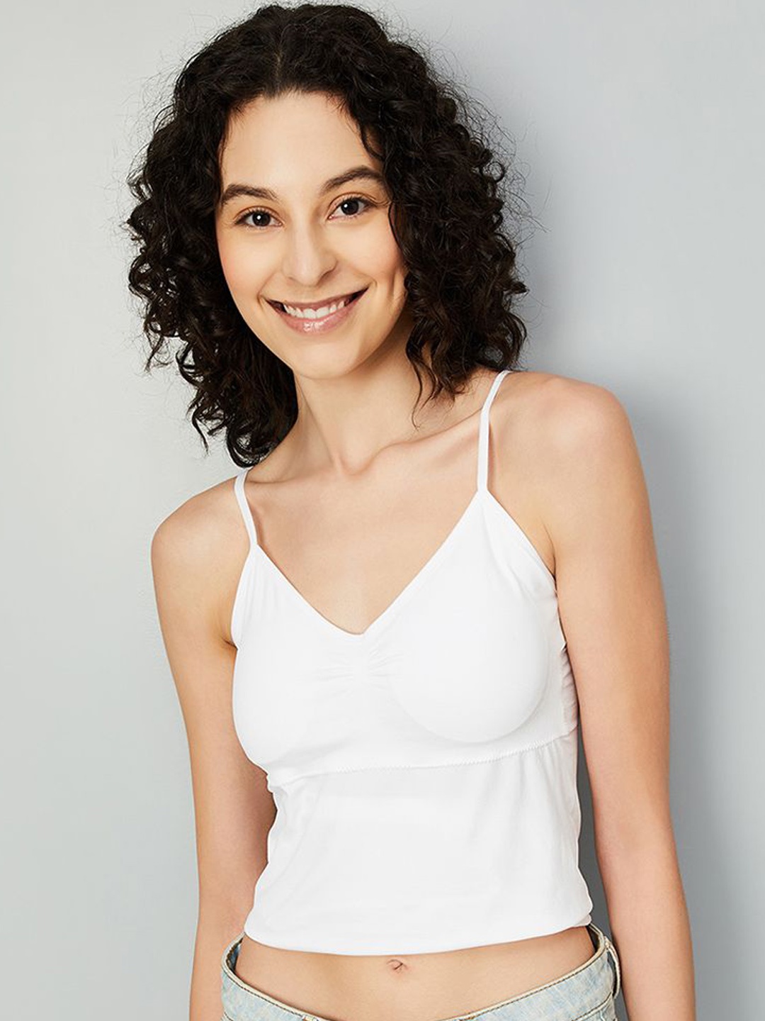 

max Lightly-Padded Camisoles, White