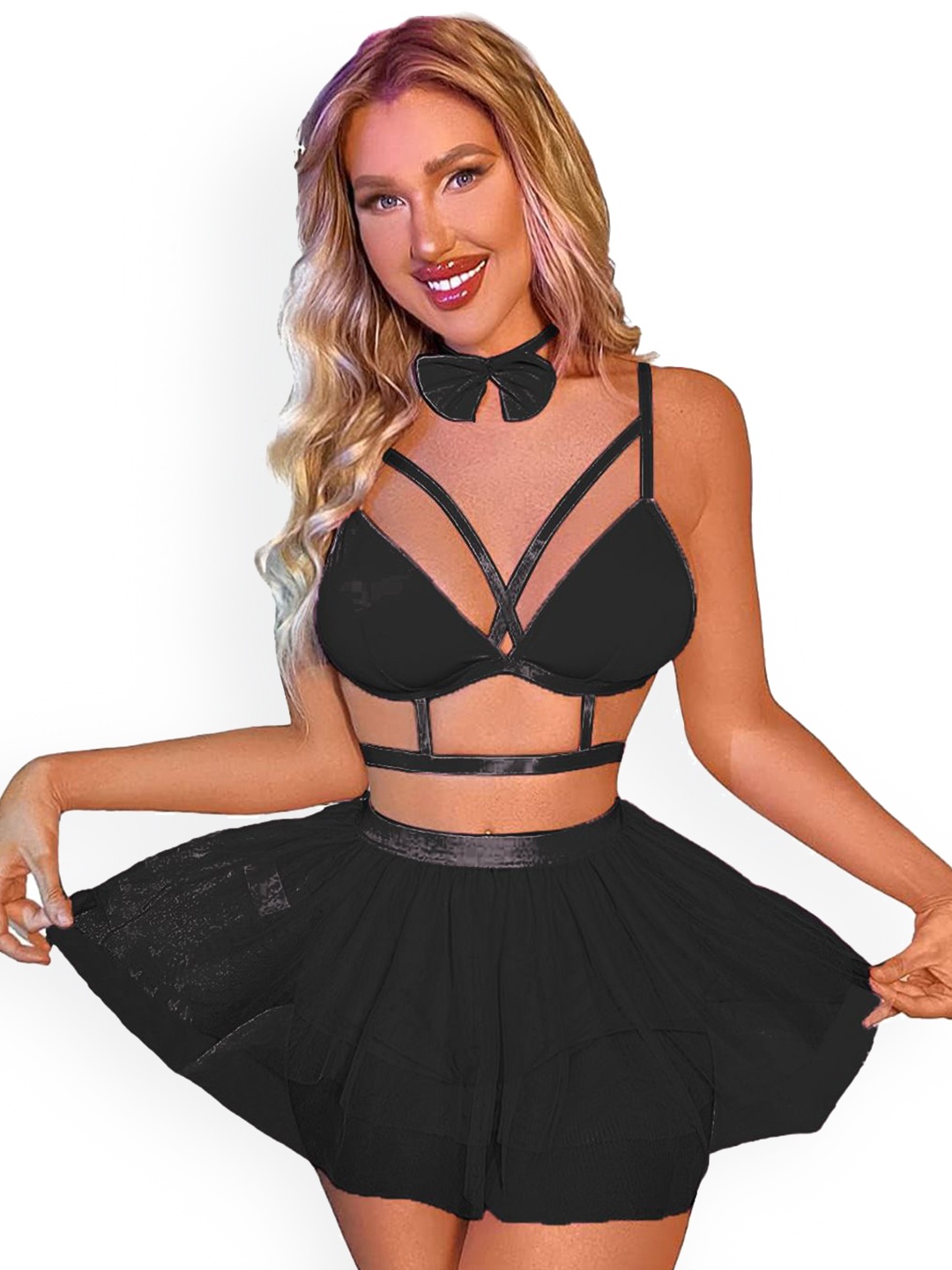 

FIMBUL Net Baby Doll, Black