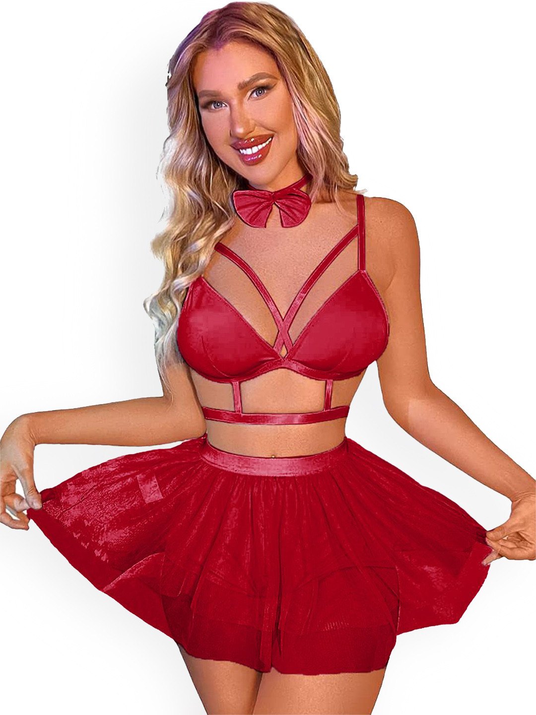 

FIMBUL Net Baby Doll, Red