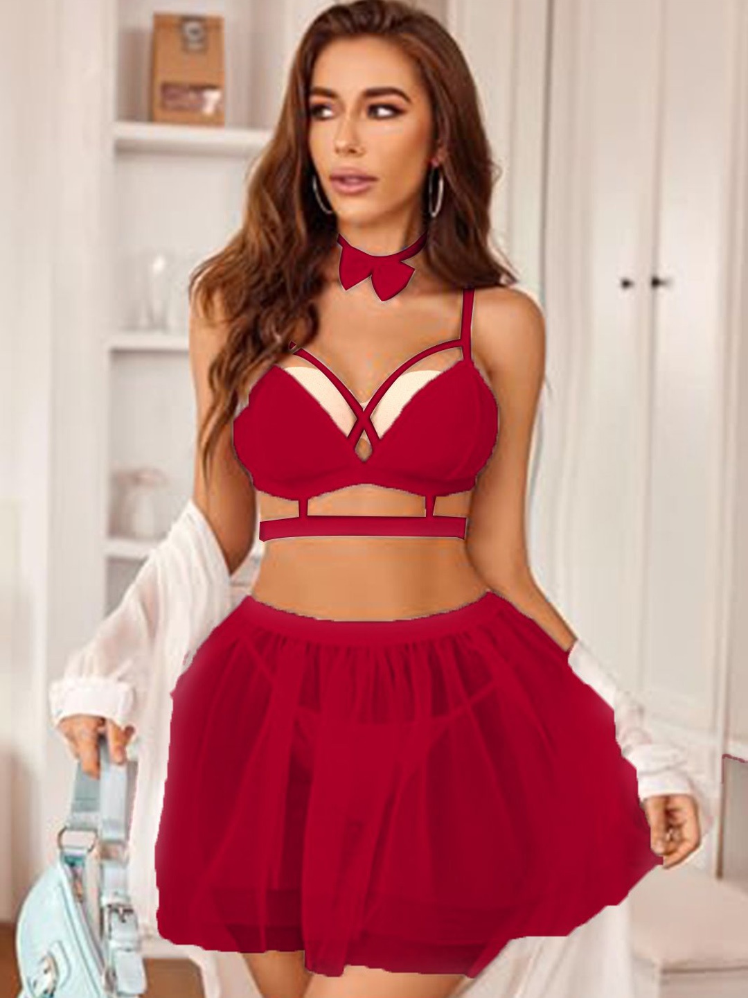 

FIMBUL Net Baby Doll, Red