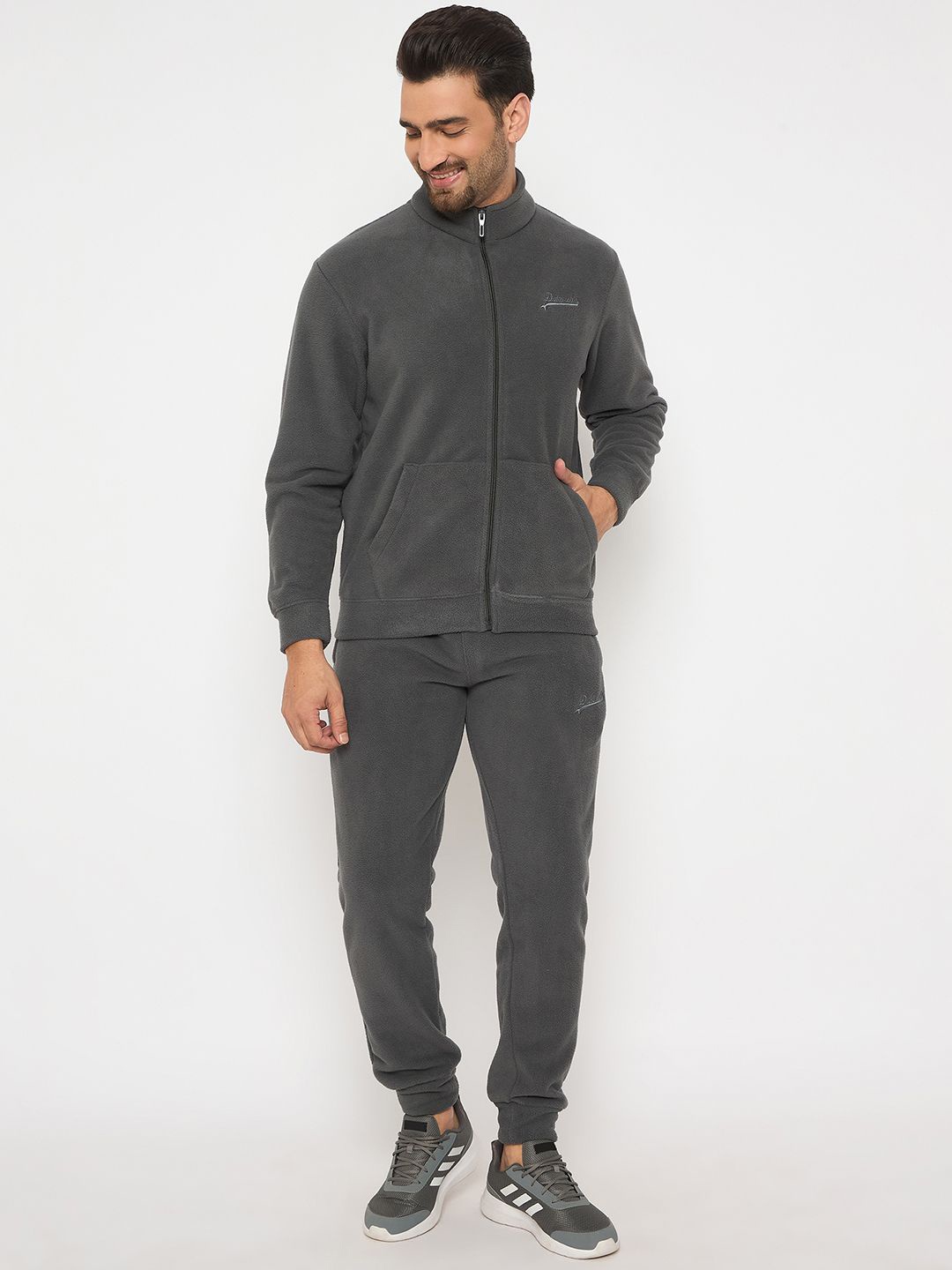 

Duke Men Mock Collar Tracksuits, Grey
