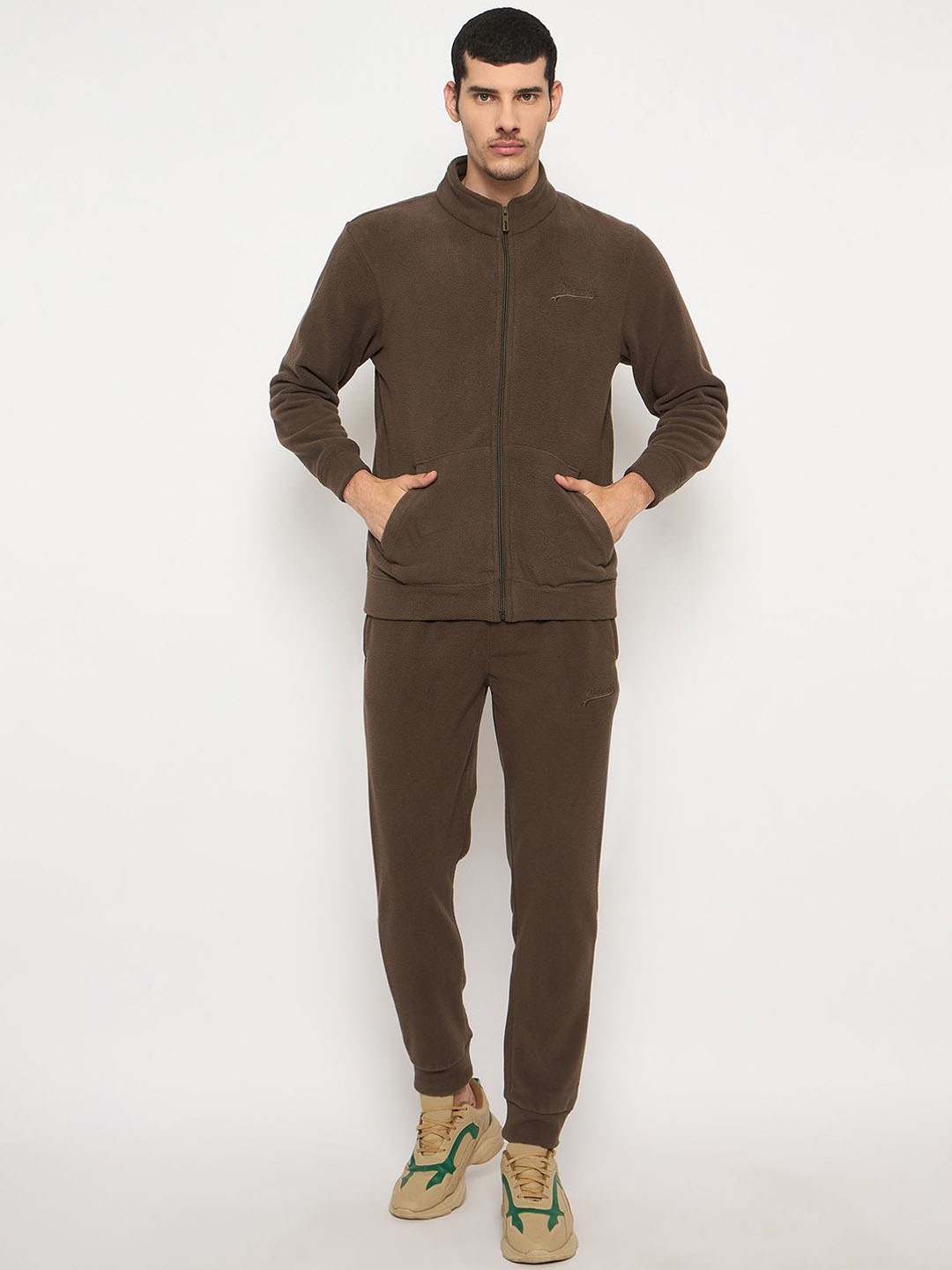 

Duke Men Mock Collar Tracksuits, Olive