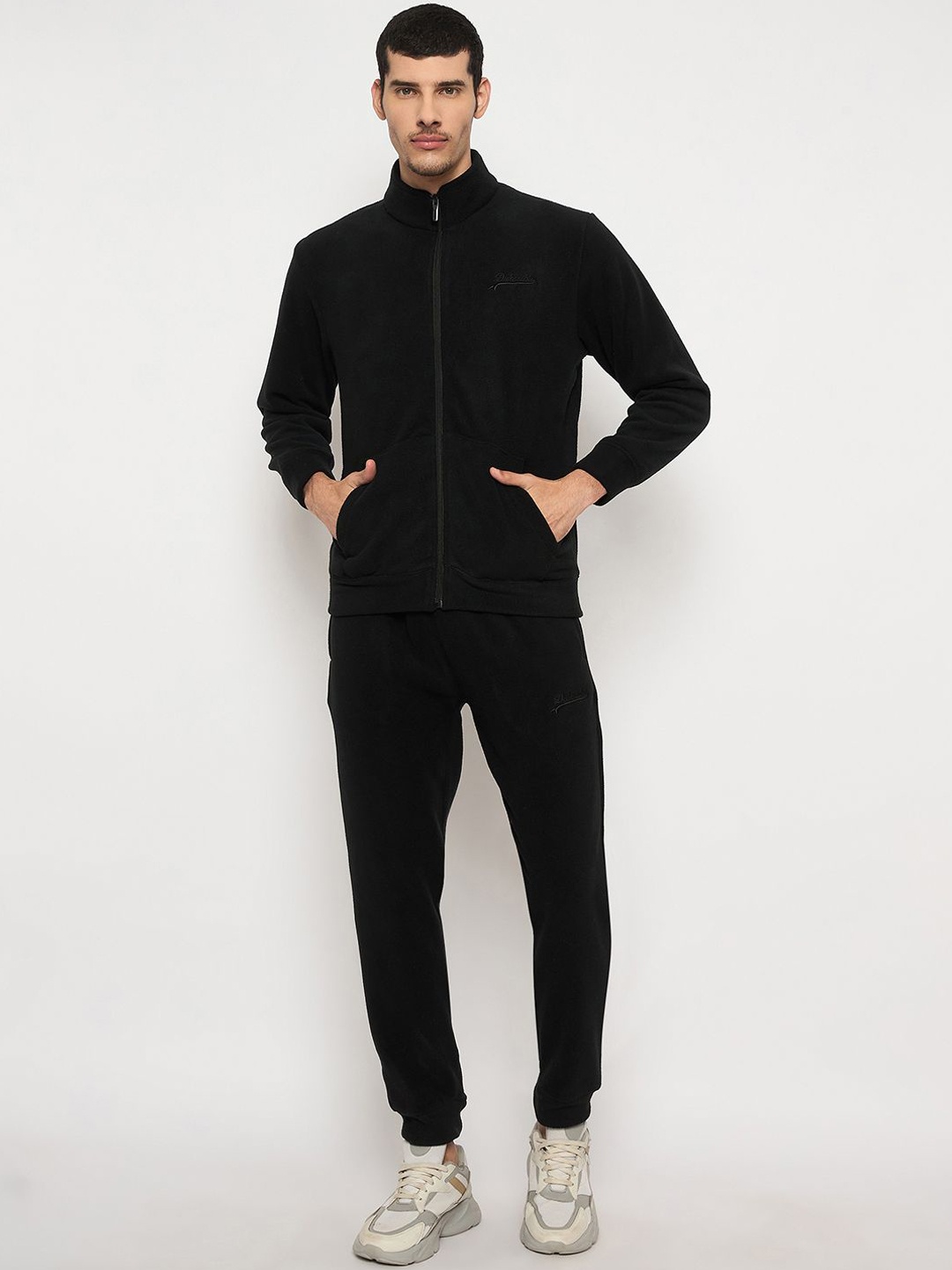 

Duke Men Mock Collar Tracksuits, Black