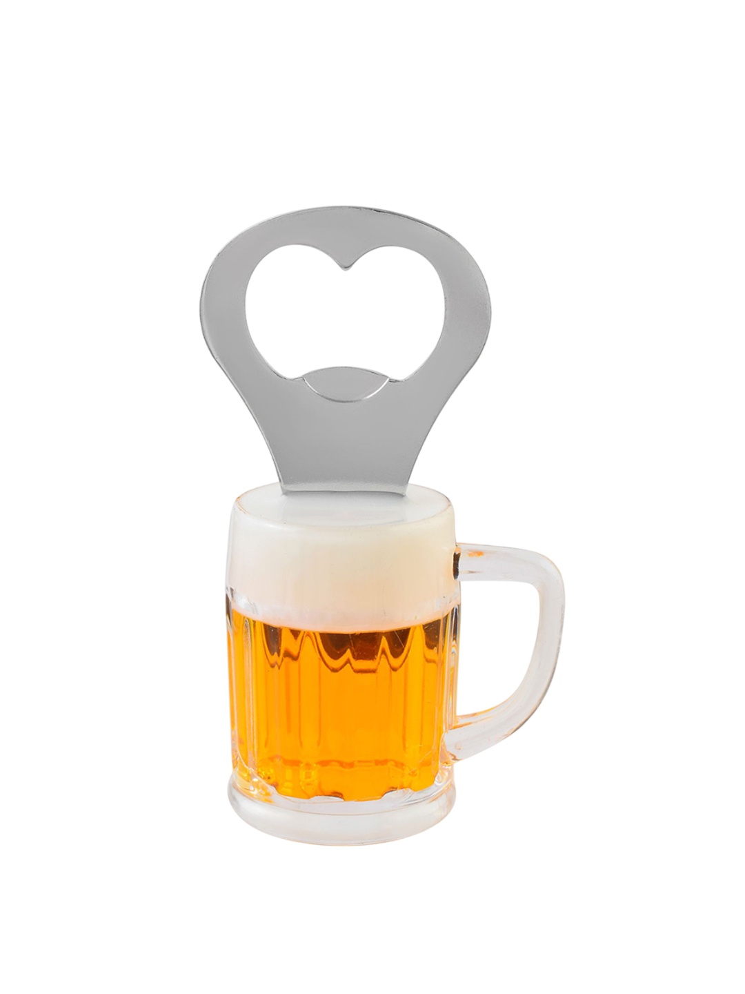 

MEMOIR Beer Mug Design Bottle Opener, White
