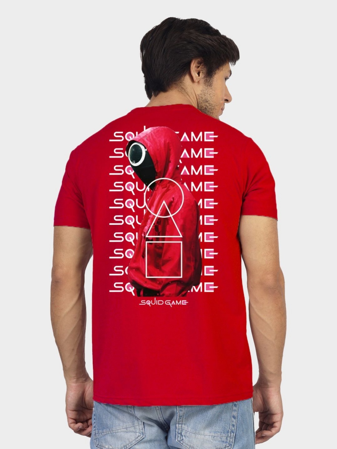 

Greylongg Men Yorksteadd 2076 Graphic Printed Round Neck Cotton T-shirt, Red