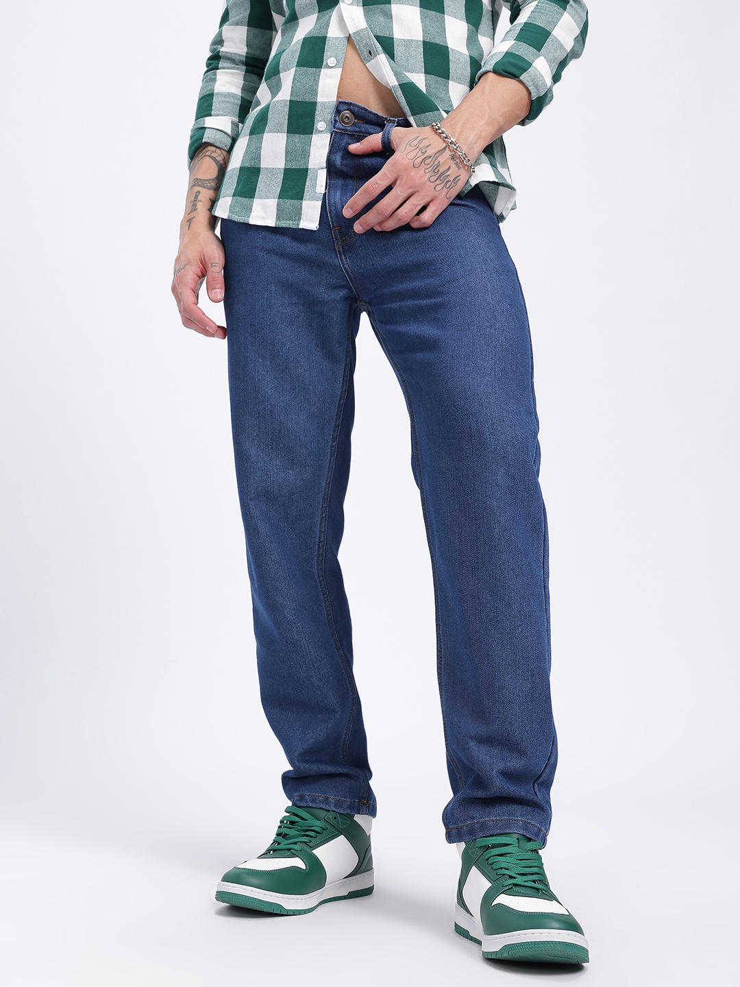 

glitchez Men Tailored Tides Relaxed Fit Jeans, Blue